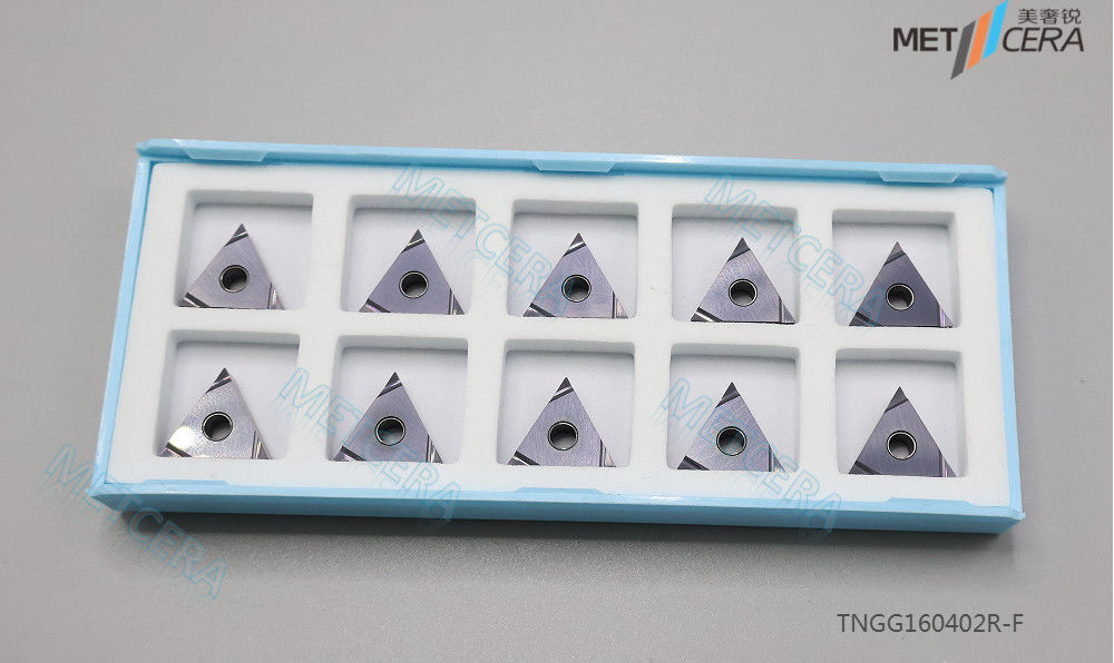 60° 삼각형 네거티브 홀 TNGG160402R-F 오른손 절단 회전 삽입, 탄화물 삽입, 땅 삽입