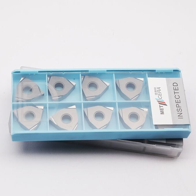 정밀 마감 PVD 코팅 CNC 세르메트 삽입 기계화 철강 턴링 삽입 WNGG080404R-S