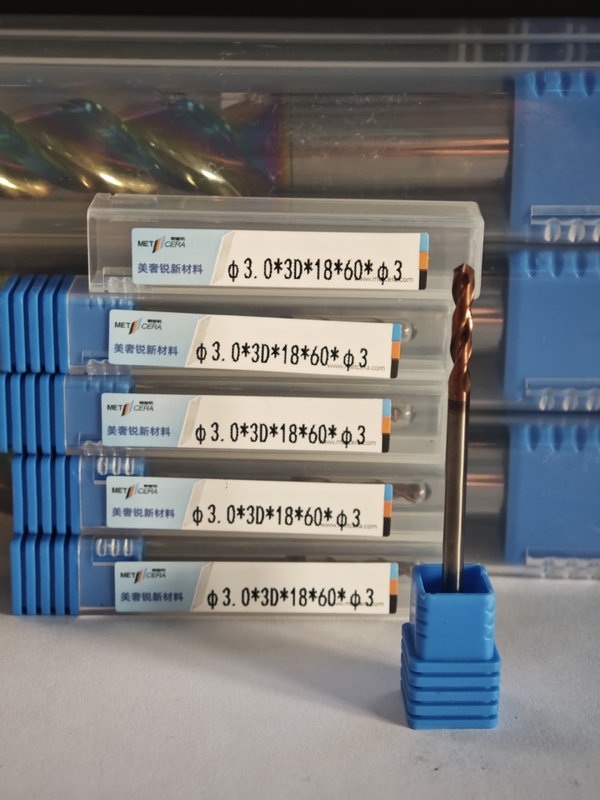 탄화탄소 절단 도구 코팅 3D/5D G-외부 냉각 액체 드릴 φ3.0 x 3D x 18 x 60 x φ3mm