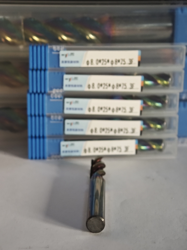 MAE PLUS Φ8.0x25x8Dx75mm 3 플루트 금속 알루미늄 및 구리 가공용 종말 밀