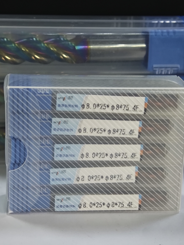 MPE4 HRC55-HRC60 고체 탄화탄소 절단기, 4 플루트 평면 끝 밀, CNC 밀 절단기, 4F 고체 탄화탄소 평면 끝 밀