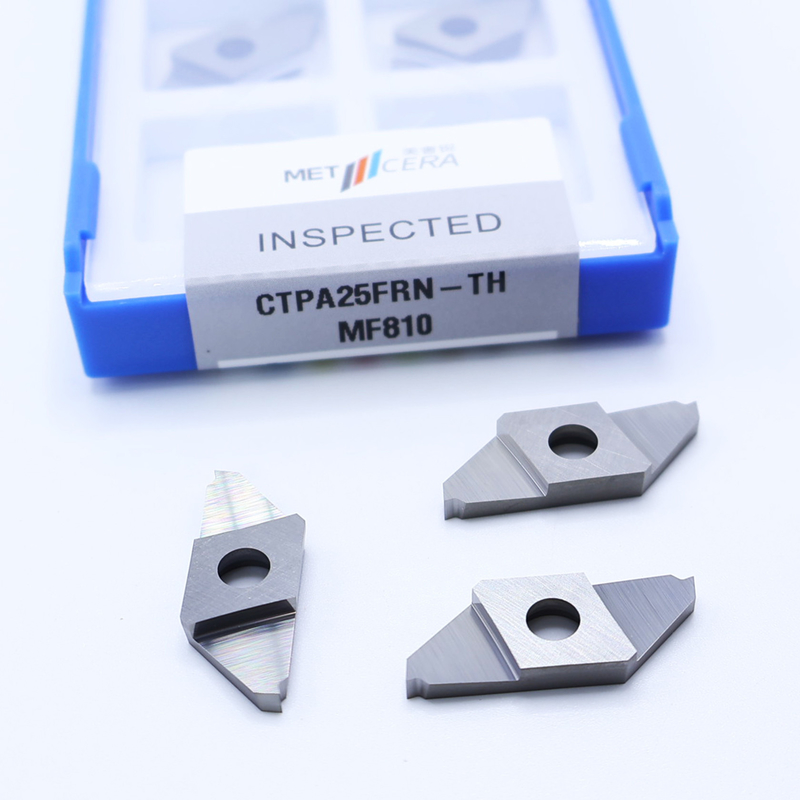 HRA91.8 강도 절단 CNC 탄화물 삽입자 CTPA에 대한 부착되지 않은 분리 표시 가능한 삽입자 CTPA25FRN-TH 오른쪽 절단