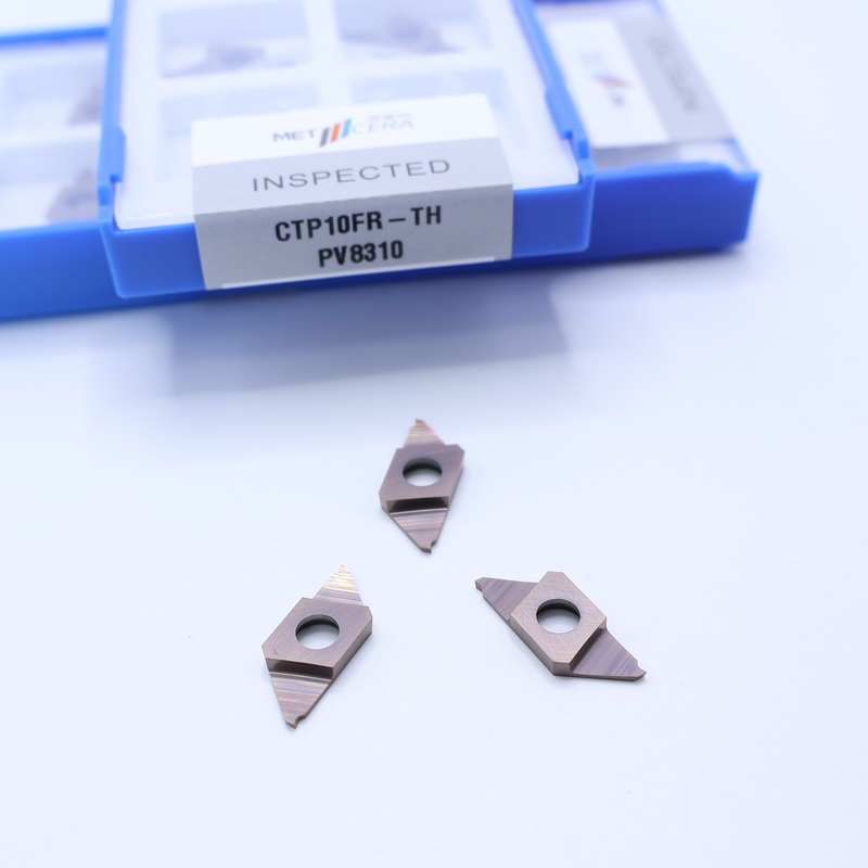 CTP10FR-TH CTP PVD 코팅 된 표시 가능한 삽입자 오른쪽 절단 작업 조각 스테인리스 스틸