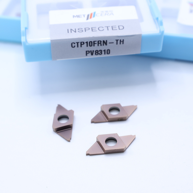 CTP10FRN-TH CNC 탄화물 삽입기 절단용 PVD 코팅 분리 분리 표시 가능한 삽입기 오른쪽 절단 HV4200 경화 CTP
