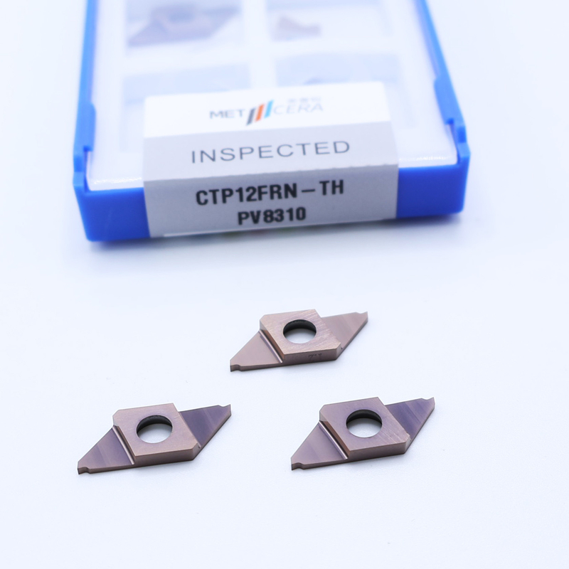 금속으로 코팅된 CTP12FRN-TH CNC 카비드 삽입기
