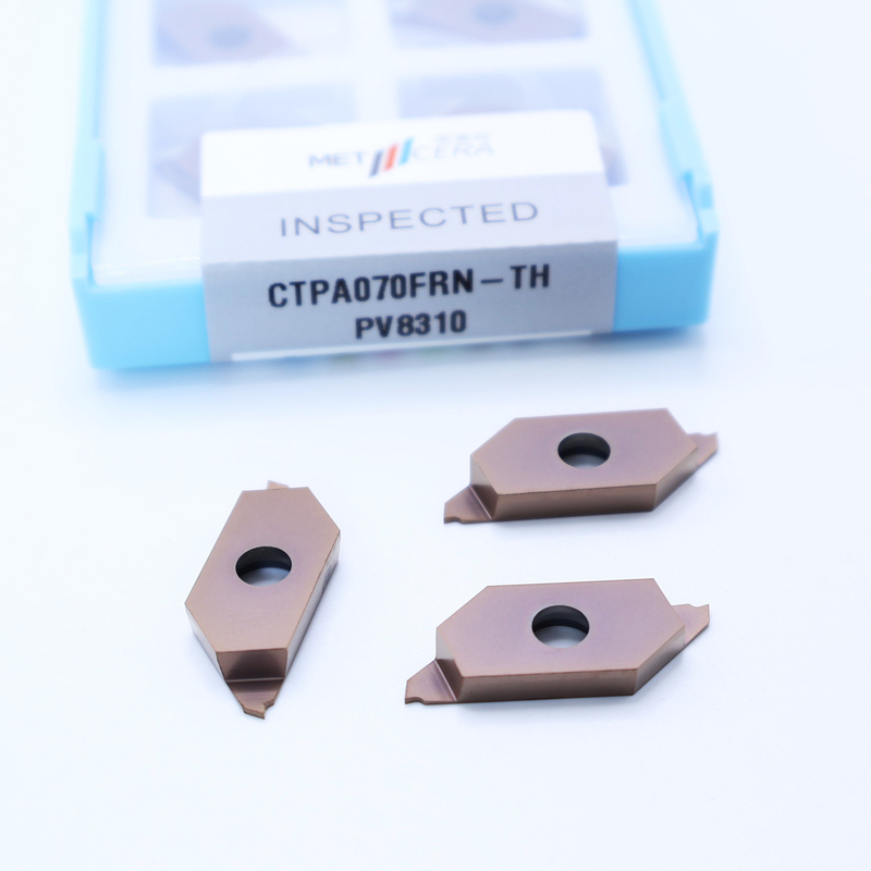 PVD 코팅 경화 HV4200 강철 및 스테인리스 스틸 CTPA070FRN-TH 인덱스 가능한 삽입을 가공하기 위해