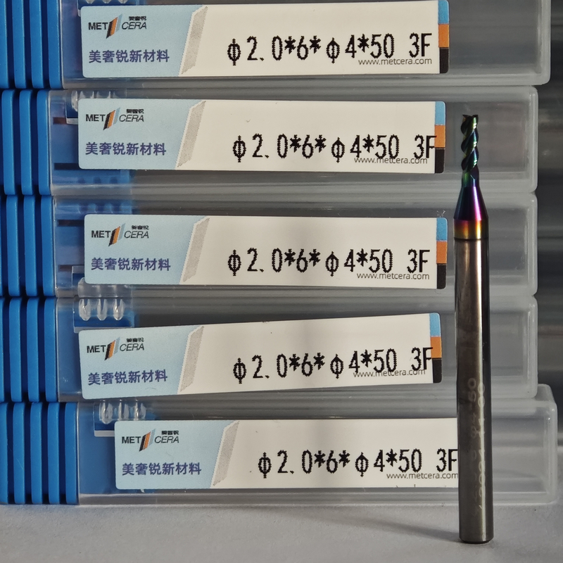 MAE PLUS 2mm 종말 밀링 쿠퍼 가공 Φ2.0x6x4Dx50mm 비철금속 가공 밀링