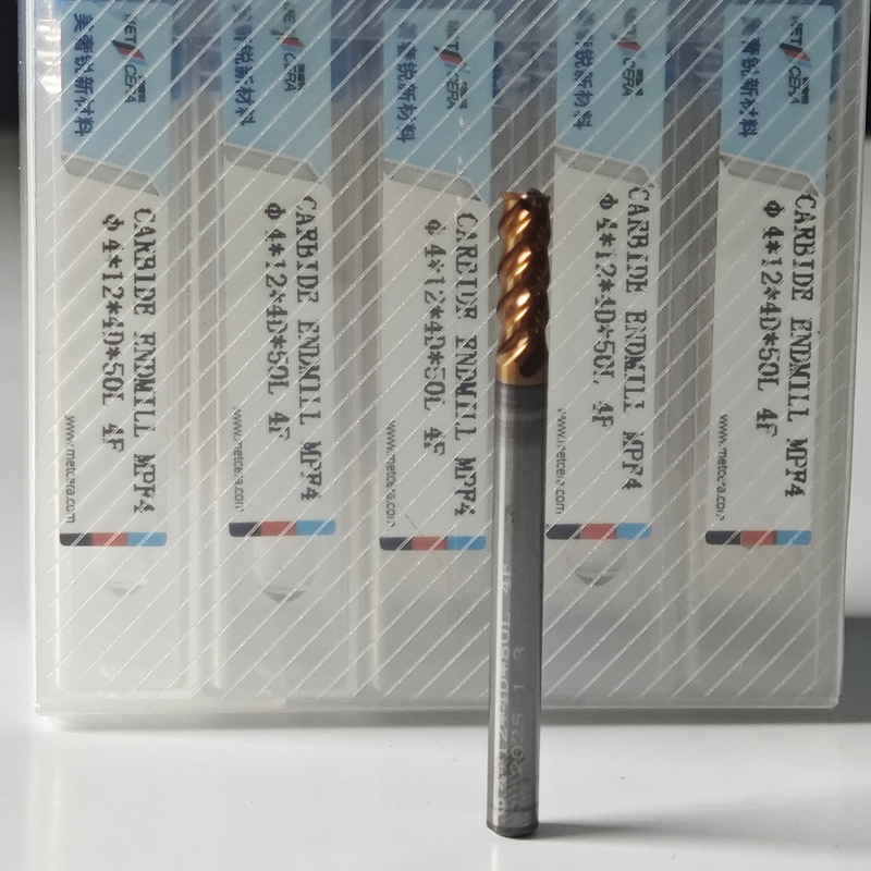 유니버설 4 플루트 평면 끝 밀 2mm 낮은 탄소 합금 강철 Φ2x6x4Dx50mm 절단