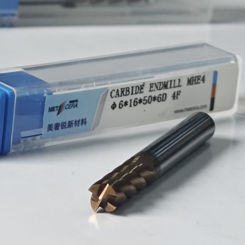 강도 4 엣지 평면 프레싱 커터 6mm 거친 처리 코팅 TiAlSi 코팅 HRC55-60 φ6.0x16x6Dx50mm