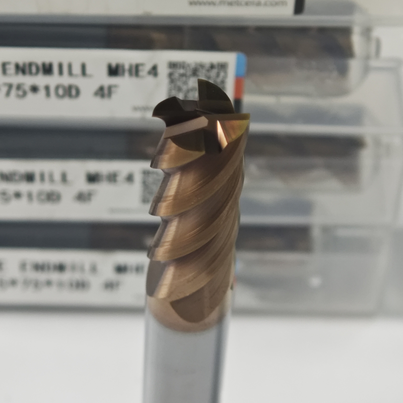 MHE4 TiAlSi 코팅 HRC55-60 고강도 4면 평면 프레싱 커터 10mm, φ10.0x25x10Dx75mm
