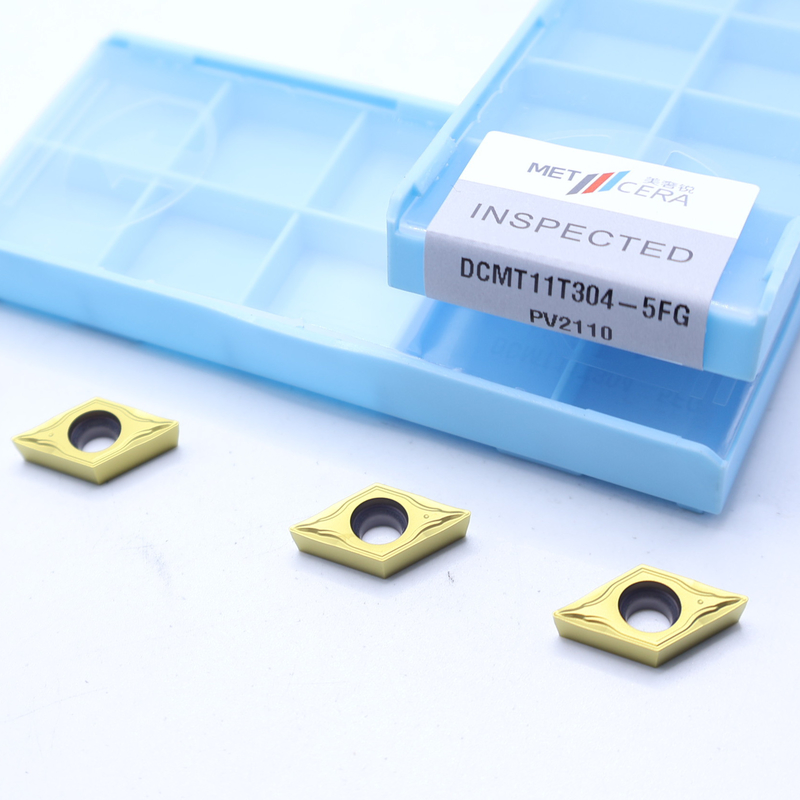 DCMT07 DCMT11 외적 및 내부 회전용 철강 5FG 칩 브레이커에 세르메트 삽입