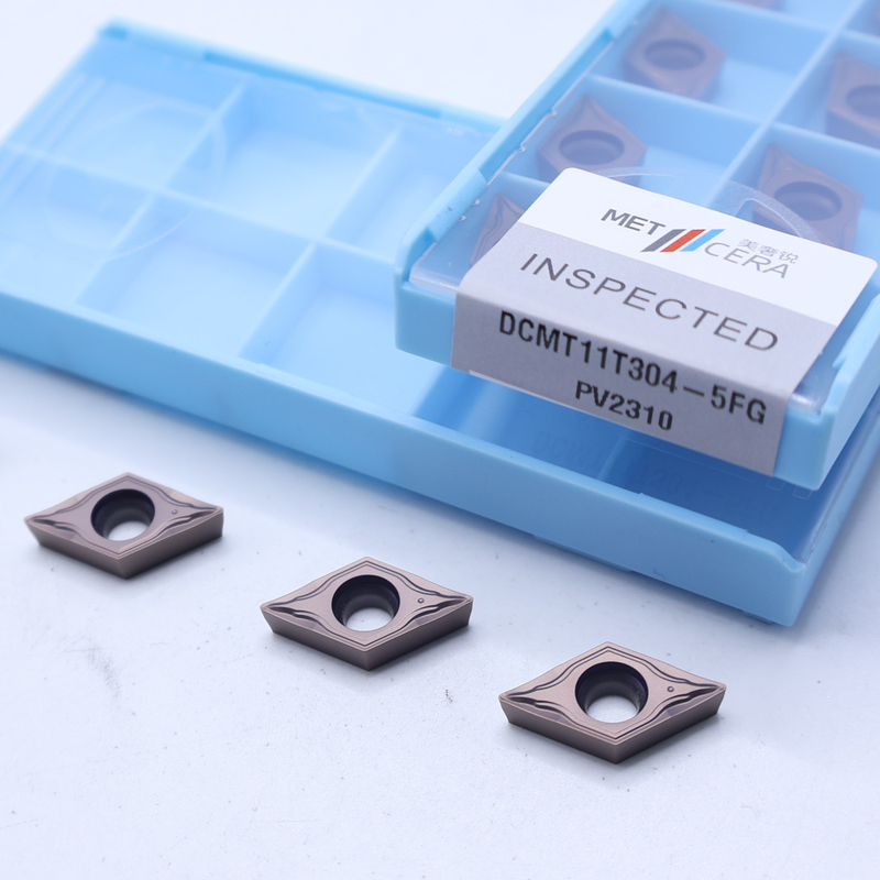 DCMT07 DCMT11 외적 및 내부 회전용 철강 5FG 칩 브레이커에 세르메트 삽입