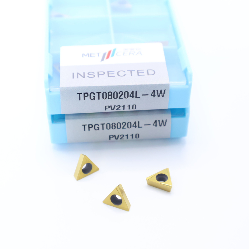 TPGT06 TPGT08 TPGT09 TPGT10 TPGT11 코팅이 없는 4W 칩 브레이커와 함께 세르메트 CNC 턴링 삽입