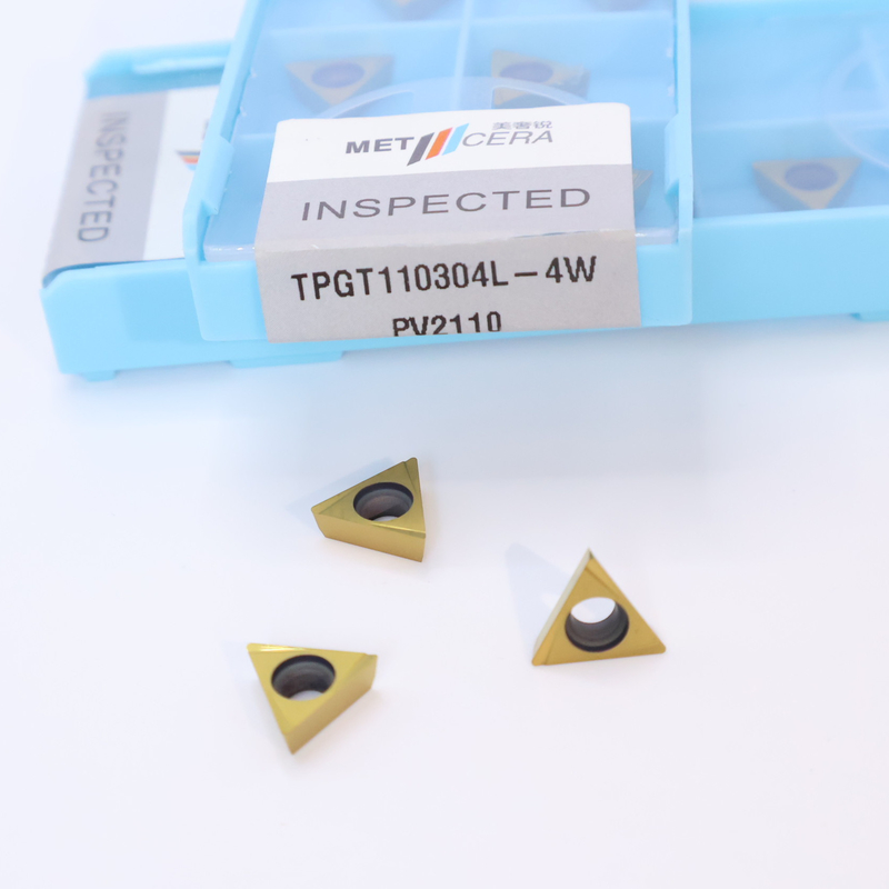TPGT06 TPGT08 TPGT09 TPGT10 TPGT11 코팅이 없는 4W 칩 브레이커와 함께 세르메트 CNC 턴링 삽입