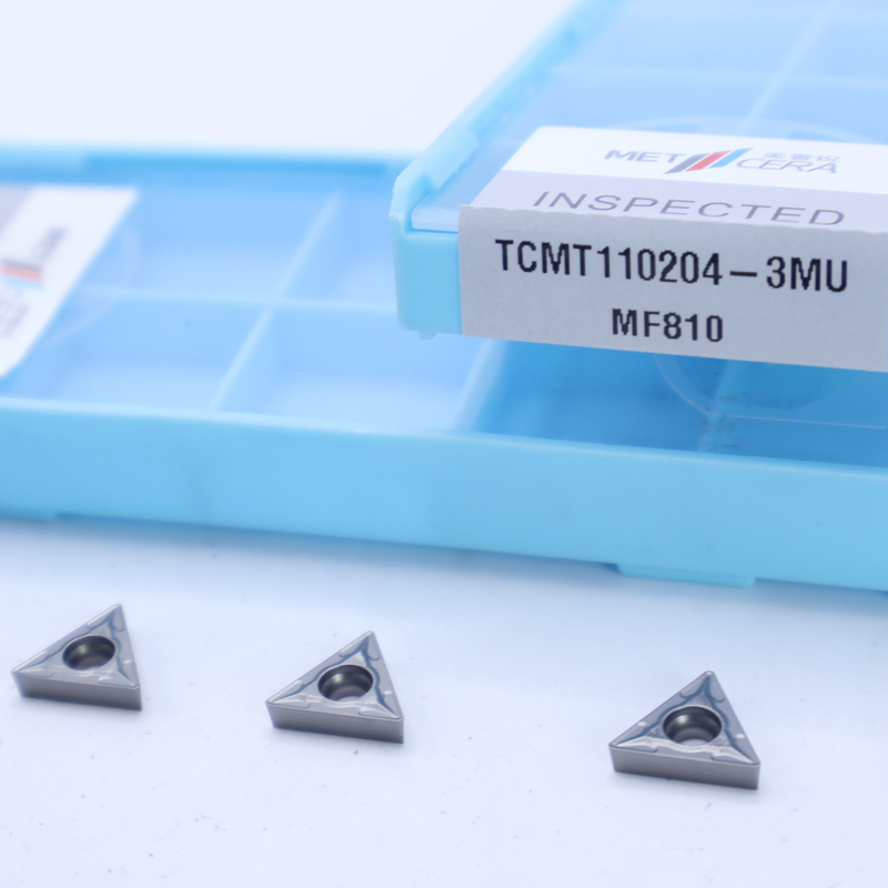 등급 MF810 은화탄소 회전 삽입 TCMT09 TCMT11 TCMT16 3MU 반 완성 칩 브레이커와 함께 긍정적 CNC 삽입