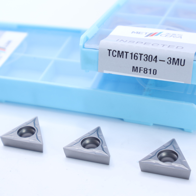 등급 MF810 은화탄소 회전 삽입 TCMT09 TCMT11 TCMT16 3MU 반 완성 칩 브레이커와 함께 긍정적 CNC 삽입