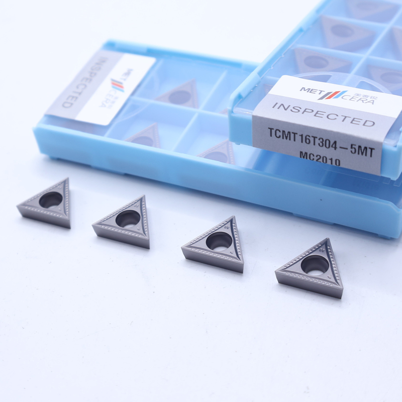 TCMT11 TCMT16 5MT 반 완공 칩 브레이커와 함께 TCMT16 긍정적 CNC 회전 삽입, 세르메트 회전 삽입