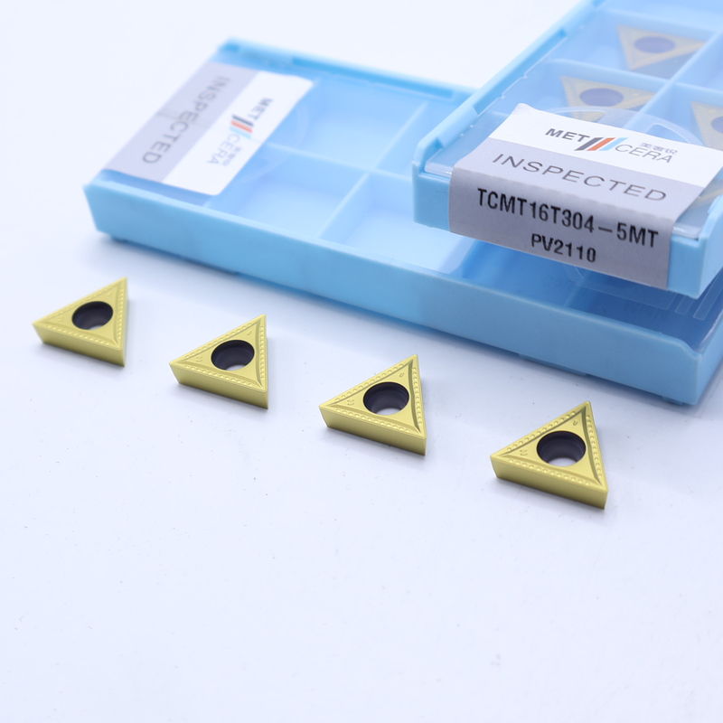 TCMT11 TCMT16 5MT 반 완공 칩 브레이커와 함께 TCMT16 긍정적 CNC 회전 삽입, 세르메트 회전 삽입