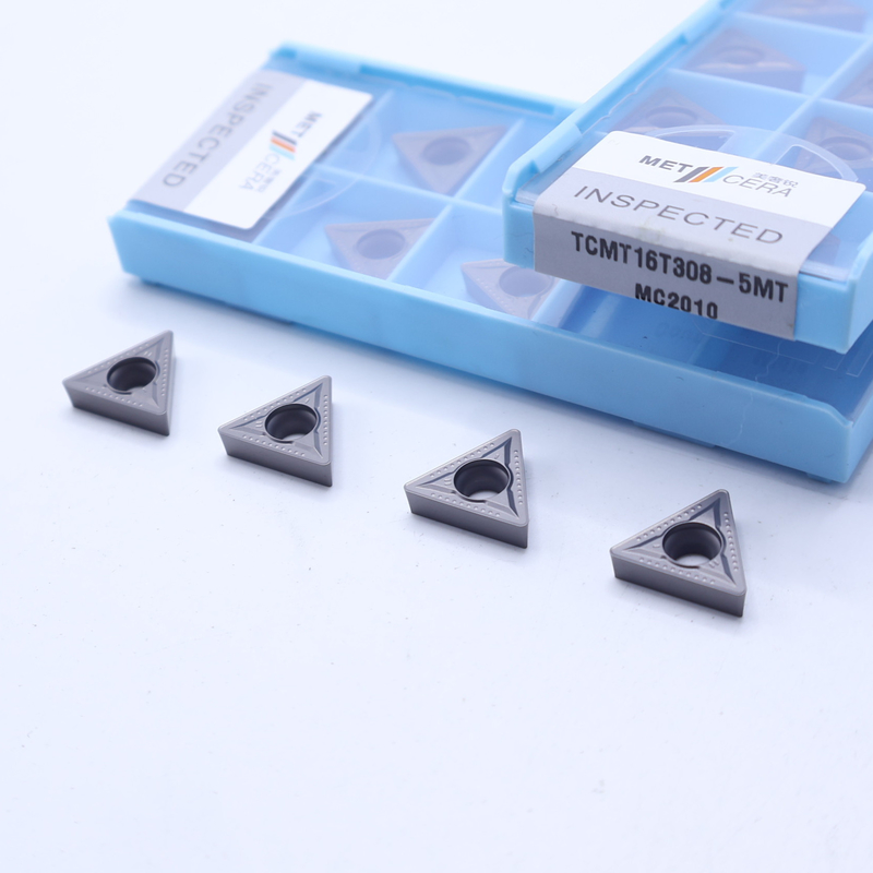 TCMT11 TCMT16 5MT 반 완공 칩 브레이커와 함께 TCMT16 긍정적 CNC 회전 삽입, 세르메트 회전 삽입