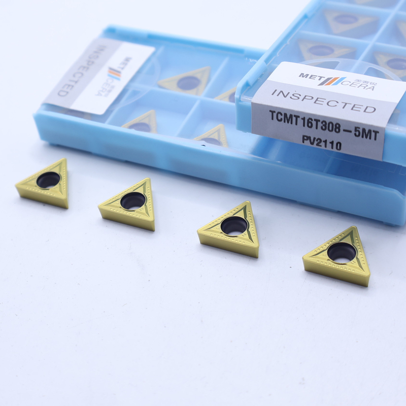 TCMT11 TCMT16 5MT 반 완공 칩 브레이커와 함께 TCMT16 긍정적 CNC 회전 삽입, 세르메트 회전 삽입