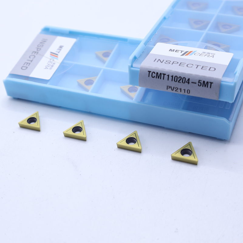 TCMT11 TCMT16 5MT 반 완공 칩 브레이커와 함께 TCMT16 긍정적 CNC 회전 삽입, 세르메트 회전 삽입